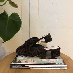 Loeffler Randall leopard mules